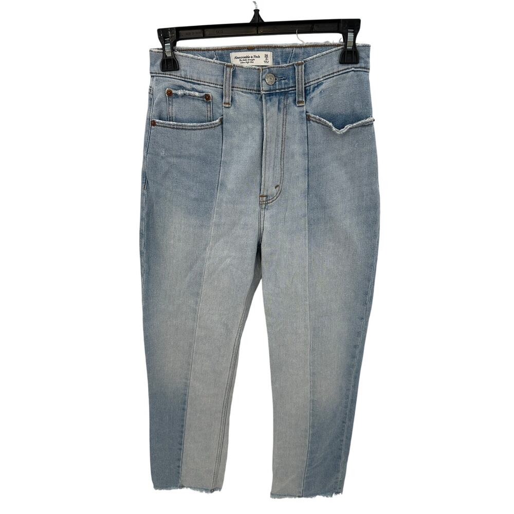 ABERCROMBIE & FITCH Curve Love Ankle Straight Ultra High Rise Denim Jean // 2R